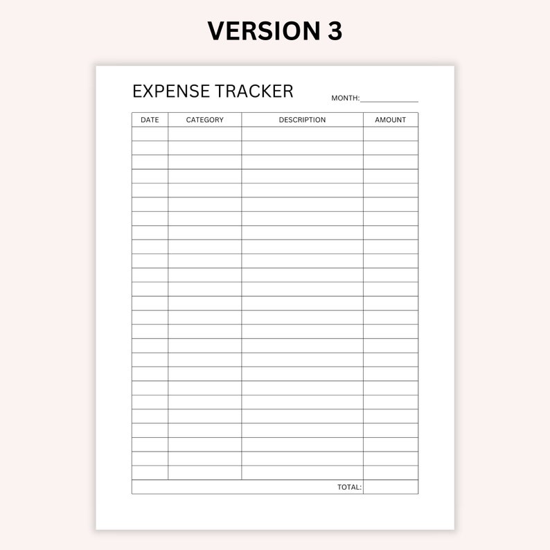 Printable Expense Tracker, Spending Tracker, Money Tracker, Small Business Template, Bookkeeping, Financial Planner, A4, A5, US Letter Size image 4