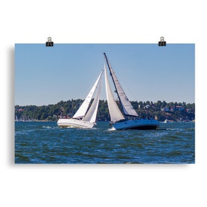 Sailing at Baggensfjärden - Photo Print