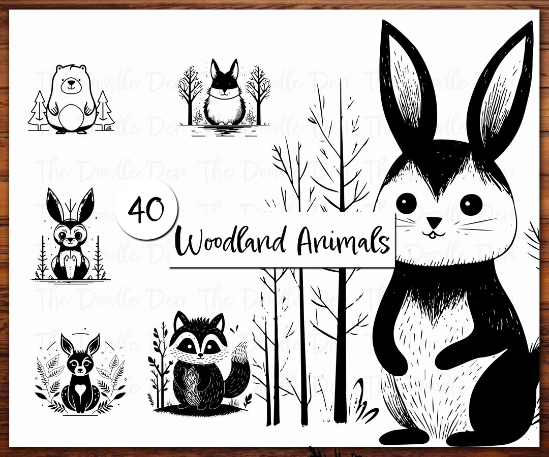 Woodland Animals SVG Animal PNG Clipart Svg Png Animal Art SVG