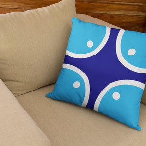 Blue Christmas Diamond Pillow, Mix and Match Pillow, Decorative Throw Pillow, Pillow, Holiday Throw Pillows, Holiday Decor, Polyester Pillow
