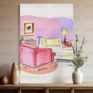 Teen Girl Room Decor | Pink Wall Art | Trendy Download | Preppy Art Print | Kids Gift Girl | Digital Download | Dorm Decor | Bar Cart Art