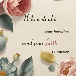 Christian Faith Wall Art Printable 8x10, When Doubt Comes Knocking - Etsy