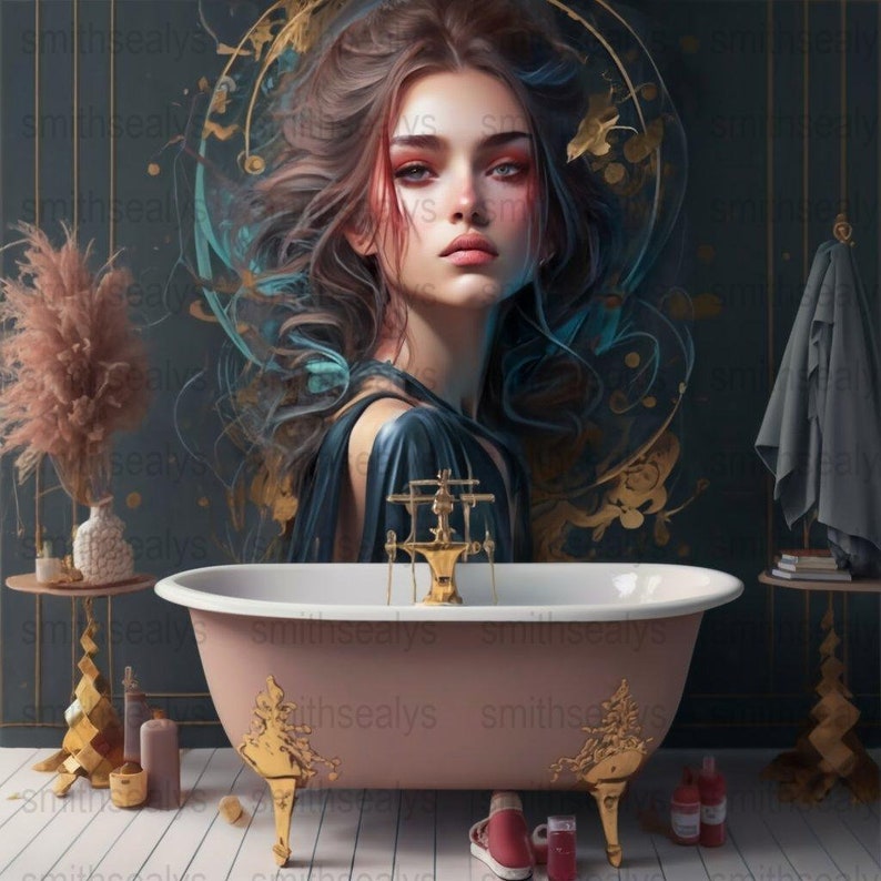 Bathroom Decor Bathroom Wall Decal Burgundy Wall Art Printable Wall Art