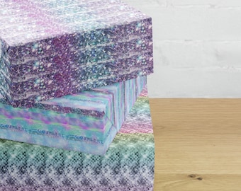 Iridescent Mermaid Wrapping Paper, Party Gift Wrap (Set of 3)