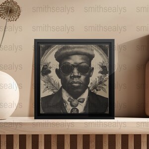 Home Decor | Black Men Art Print | Black Girl Art | Wall Art | Black Female Art | Wall Poster | Wall Decor | Abstract Art Man