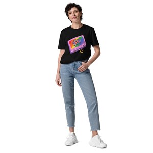 Camiseta unissex de algodão orgânico, camisa de fita mista arco-íris, camisa do orgulho, camisa LGBT, camisa do orgulho gay, camisa do orgulho da igualdade, camisa do arco-íris do orgulho