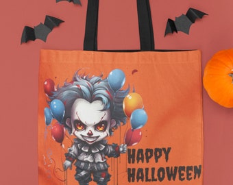 Tote Bag (AOP),Kids Halloween Tote, Trick or Treat Tote, Adult Trick or Treat Tote, Adult Halloween Bag, Halloween Candy Bag, Halloween Bag