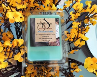 Smoldering Peak Wax Melt, Masculine Leather Wood Spice Scent