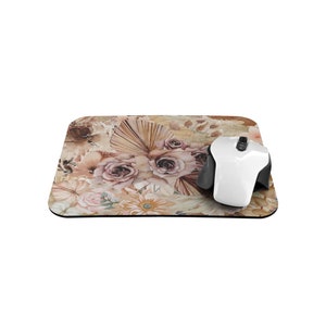 Floral Desk Mat, Botanical Mouse Pad, Wildflower Mousepad, Cottagecore Desk Mat, Dark Cottagecore Mat, Vintage Desk Mat, Nature Desk Decor,