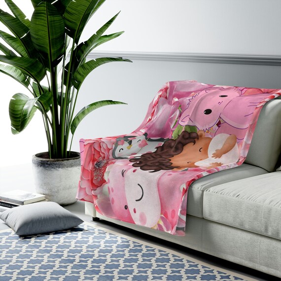 Baby Velveteen Plush Blanket Etsy