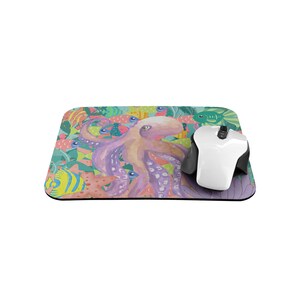 Ocean Mouse Pad | Cute Mouse Pad | Beautiful Octopus Desk Mat | Gaming Desk Mat | Home Office | Squid Desk Mat | Sea Life Large Mousepad
