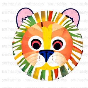 Safari Nursery Wall Prints | Lion Head Boho Room Decor | Baby Wall Decor | Lion Nursery Wall Prints | Lion Nursery | Animal Nursery Prints
