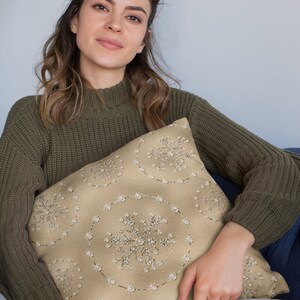 Gold Glam Pattern Pillow, Mix and Match Pillow, Decorative Throw Pillow, Pillow, Holiday Throw Pillows, Holiday Decor, Polyester Pillow