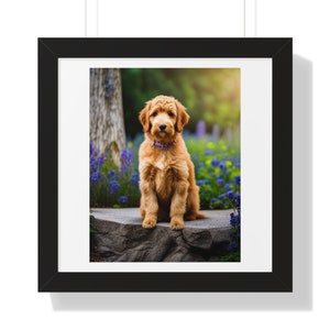Framed Poster, Dog Print, Dog Mom, Goldendoodle Portrait, Goldendoodle Wall Art, Labradoodle Art, Framed Portrait, Golden Doodle Nursery