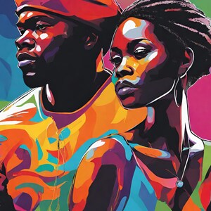 House Decor | Black Family Art | Wall Art | Digital Prints | Black Woman Art | African Art | Black Love | Black Couple Art | Black Girl Art