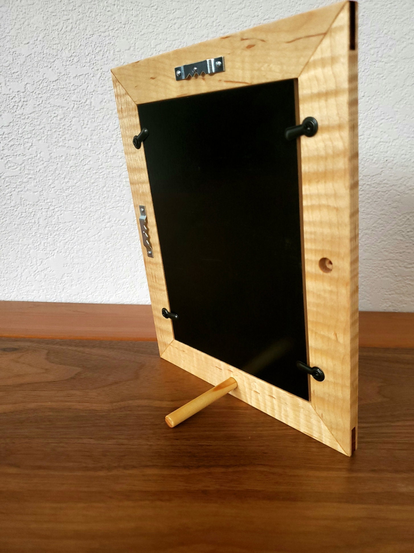 Curly Maple Picture Frame With Inlay Etsy