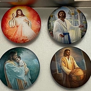 Jesus Magnets | Christmas Gift Magnets | Jesus Decor | Jesus Gift | Jesus Decorations | Jesus Magnet Set | Fridge Magnets | Jesus Christ