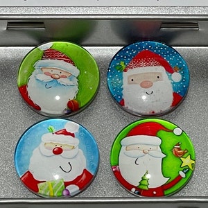 Santa Claus Magnets | Santa Magnets | Christmas Gift | Small Xmas Gift | Christmas Kitchen Decor | Christmas Magnets | Fridge Magnets