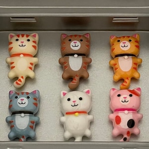 猫用マグネット | 樹脂製猫用マグネットセット | 猫用ギフト | 猫用装飾品 | 猫好き女性へのギフト | 猫用冷蔵庫用マグネット | 猫好きの方へのギフト | かわいい冷蔵庫用マグネット