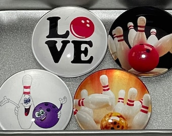 Regali per appassionati di bowling / Regalo a tema birilli / Magneti per appassionati di bowling / Palle da bowling / Regalo per amanti del bowling / Decorazioni per il bowling / Regalo a tema bowling / Birilli da bowling