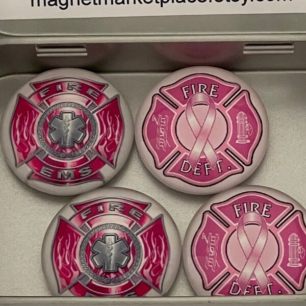 Brandweerman cadeau voor vrouwen | Brandweerman EMS cadeau | Brandweerman vrouw cadeau | Vrouwelijke brandweerman | Meisje brandweerman | Brandweerman roze magneet