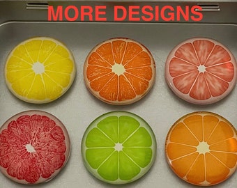 Imanes de frutas / Imanes de cítricos / Decoración de frutas para la cocina / Adornos de frutas / Juego de imanes para el refrigerador / Imanes de frutas cítricas / Regalo de frutas