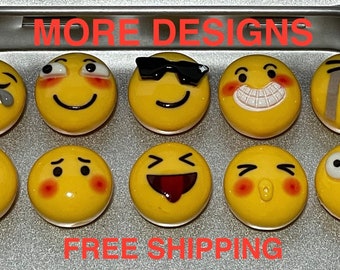 Emoji Magnets | Emoji Gifts | Emoji Face Magnets | Emoji Refrigerator Magnets | Fridge Magnets | Cool Emoji | Emoji Decorations | Cute Emoji