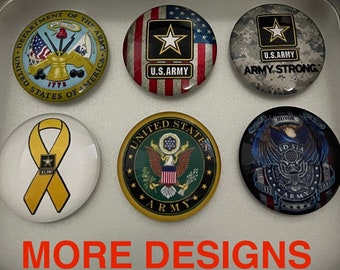 Magnete der US-Armee | Armee-Geschenk | Armee-Veteranen-Geschenk | Armee-Magnet-Set | Kühlschrankmagnete | Büromagnete | Küchendekor | Bürodekoration