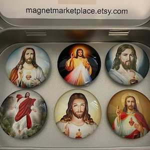 Jesus Magnets | Jesus Gift | Jesus Decorations | Jesus Decor | Jesus Art | Jesus Head | Jesus Fridge Magnets | Jesus Face | Christian Gift