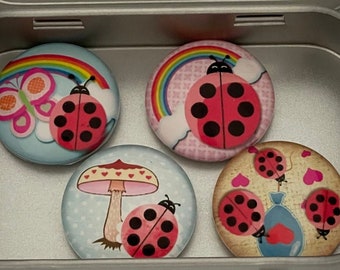 Ladybugs Magnet Set | Ladybugs Gift | Ladybug Decor | Thank You Magnets | Housewarming Gift | Coworker Gift | Party Favor | Good Luck Gift