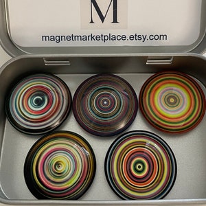Fridge Magnets | Swirl Magnets | Glass Magnets | Kitchen Decor | Fridge Magnet Set | Strong Magnets | Thank You Magnets | Thank You Gift