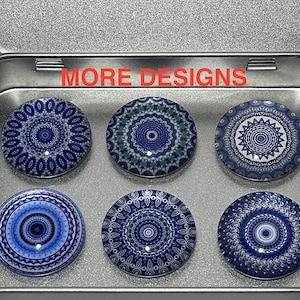 Mandala Art Magnets | Mandala Decoration Magnets | Blue/Navy Mandalas Magnet Sets | Mandala Gift