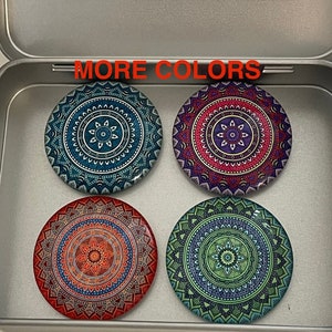Mandala Magnets | Mandala Art | Fridge Magnet Set | Big Mandala Magnets | Mandala Decoration | Large Magnets | Mandala Decor | Mandala Gift