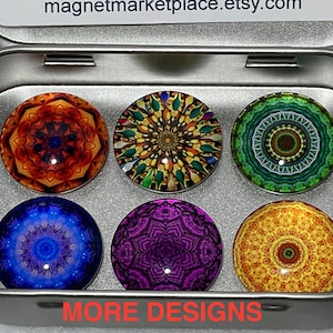 Mandala Magnets | Mandala Decoration Magnets | Gift for Friend | Fridge Magnet Set | Cute Magnets | Mandala Art Magnet Set | Fun Magnets