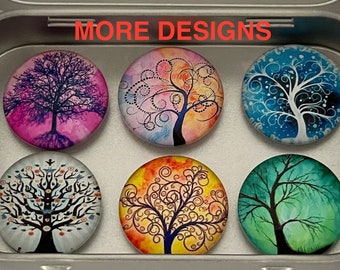 Tree of Life Magnets | Nature Magnet Set | Gift for Friend | Nature Gifts | Glass Magnets | Magnet Set | Fridge Magnets | Housewarming Gift