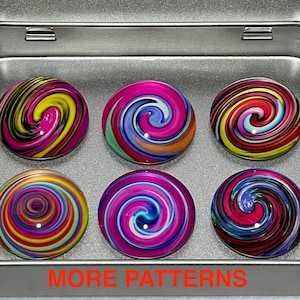 Magnesy Swirl Paint | Zestaw magnesów Swirl | Malowane magnesy Swirls | Unikalne magnesy na lodówkę