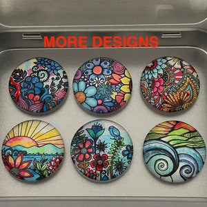 Flower Magnets | Floral Magnet Set | Nature Magnets | Fridge Magnet Set | Housewarming Gift