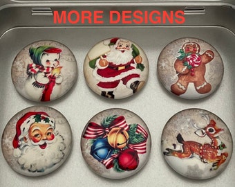 Vintage Christmas Magnets | Vintage Christmas Gift | Vintage Christmas Decor | Vintage Christmas Stocking Stuffer | Vintage Xmas Gift