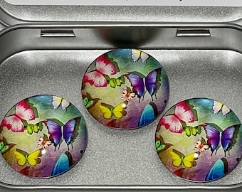 Butterfly Magnets | Nature Gift | Butterfly Art | Handmade Magnet | Fridge Magnet Set | Butterfly Lover Gift | Colorful Butterfly