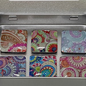 Kitchen Magnet Gift Set | Paisley Magnets for Fridge | Kitchen Decor Magnet Set