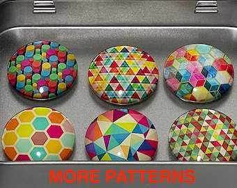 Geometrische magneetset | Kleurrijke geometrische magneten | Cadeauset koelkastmagneet