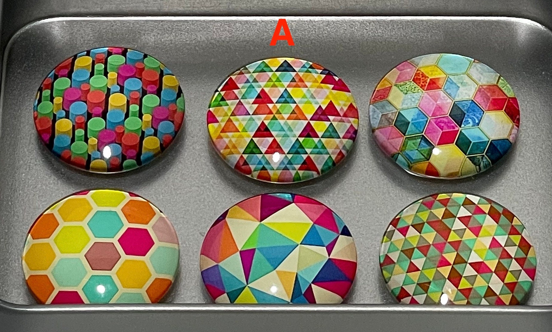 Geometric Magnet Set | Colorful Geometric Magnets | Refrigerator Magnet ...