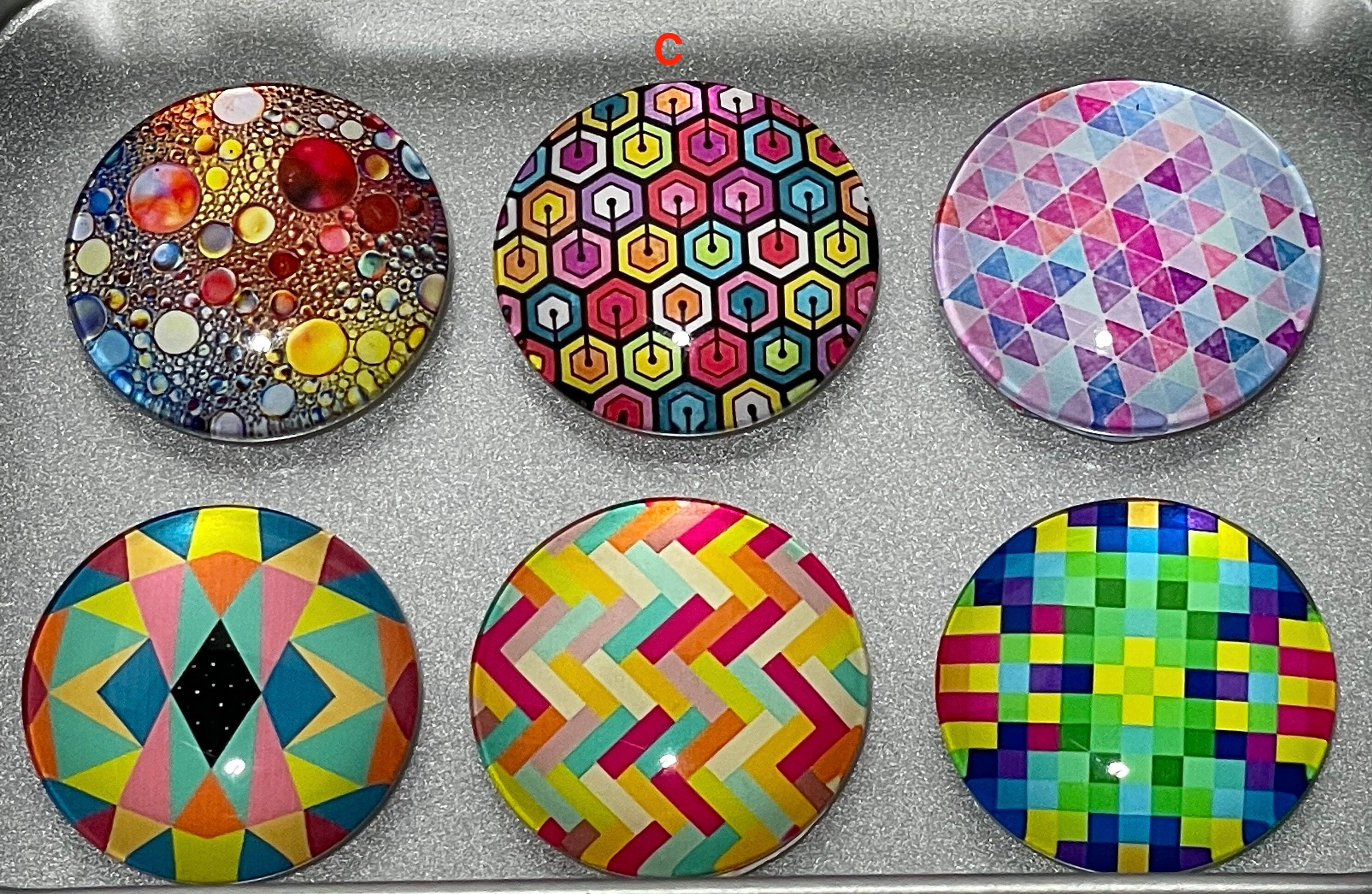 Geometric Magnet Set | Colorful Geometric Magnets | Refrigerator Magnet ...
