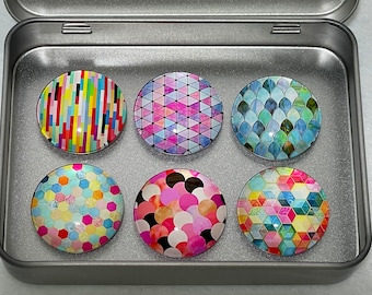 Unico set di magneti da frigorifero/magneti colorati/magneti alla moda/set di magneti rotondi