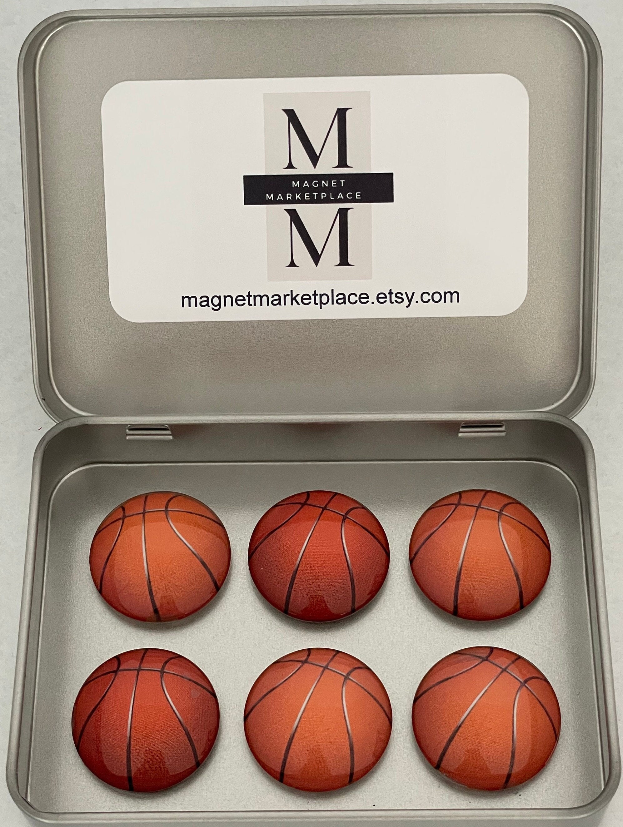 2 PCS Full Drill Fridge Magnets Sticker Basketball Diamond
