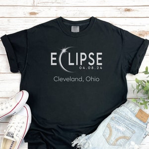 Solar Eclipse Shirt | Cleveland Ohio | Ohio Shirt| Cleveland | Eclipse Shirt | Celestial Shirt | Astronomy Sun Shirt | Comfort Colors