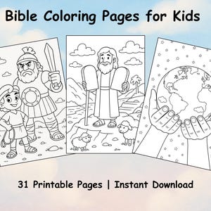 Bible Time Printable Christian Coloring and Activity Book for Kids, Bible Study, Sunday School, Bible Stories Printables,Jesus