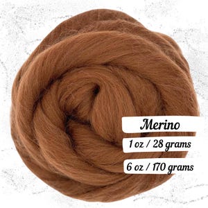 Merino Wool Chocolate Combed Top Roving Fiber for Spinning Non Superwash Dyed Wool Warn Brown Wool Vibrant Dark Brown Wool for Felting