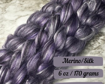 Taurus Merino Silk Combed Top Spinning Fiber for Hand spinning supplies for spinning fiber braids merino wool fiber for spinning yarn