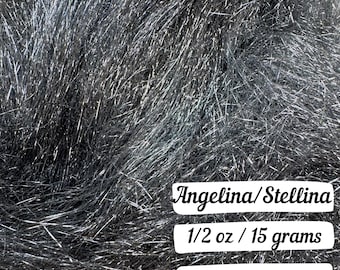 Silver Stellina Angelina Sparkly Fiber Non Heat Bondable Spinning Fiber Sparkle Batts Sparkle Roving Add Sparkle Spinning Fiber